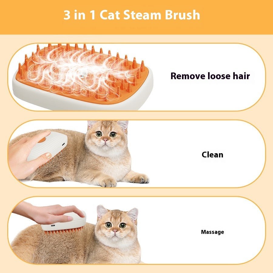 Pets Steam Brush Spray Massage