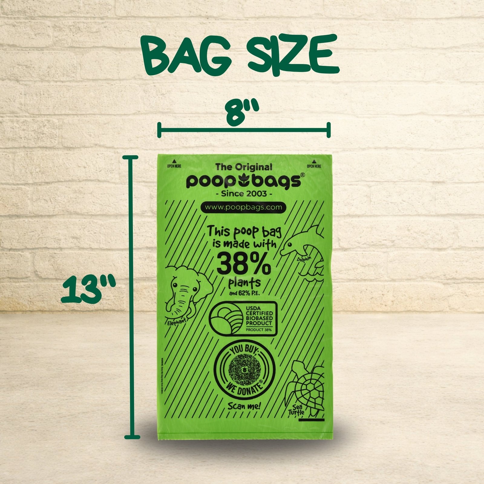 Unscented Leash Roll Poop Bags
