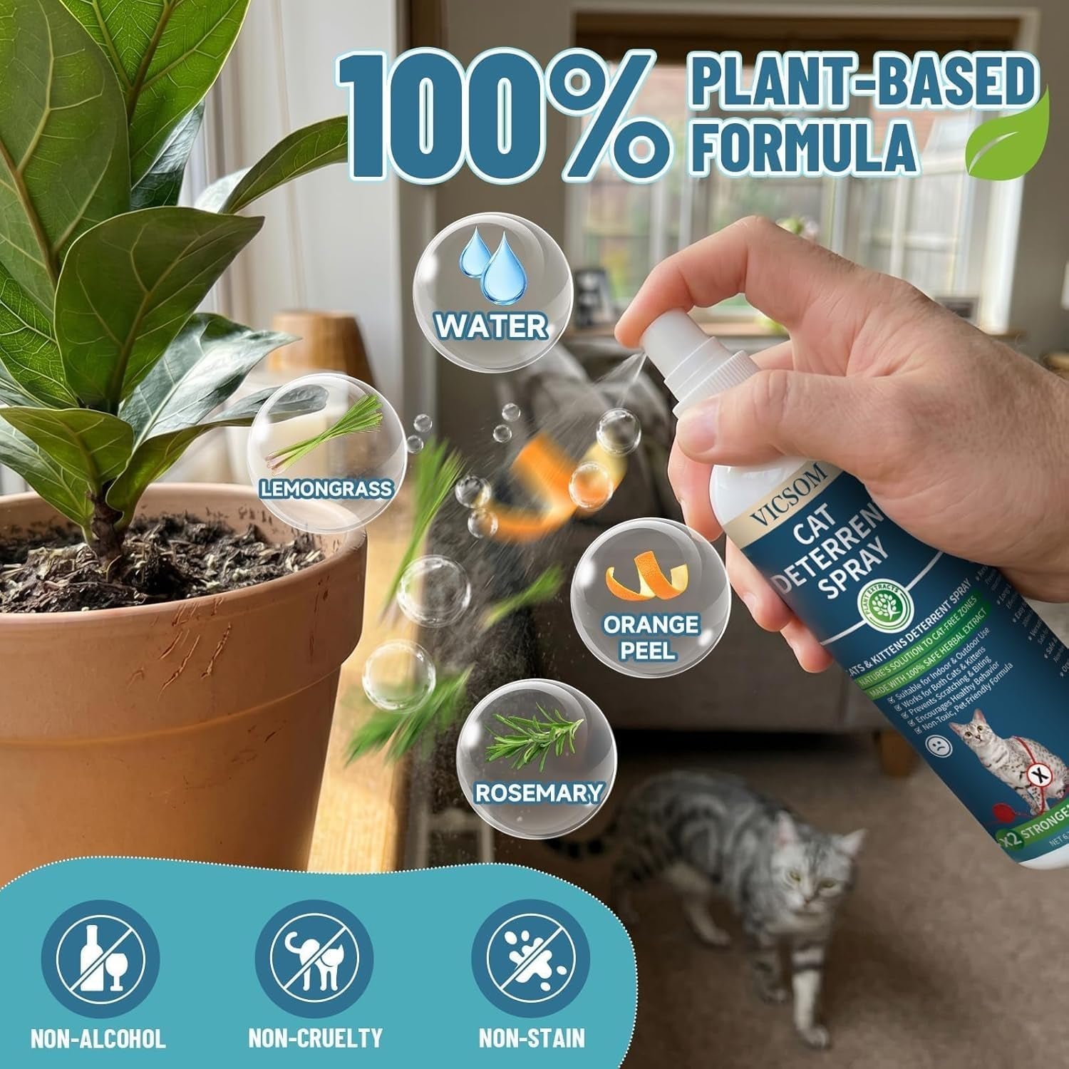Cat Deterrent Spray for Furniture Scratching