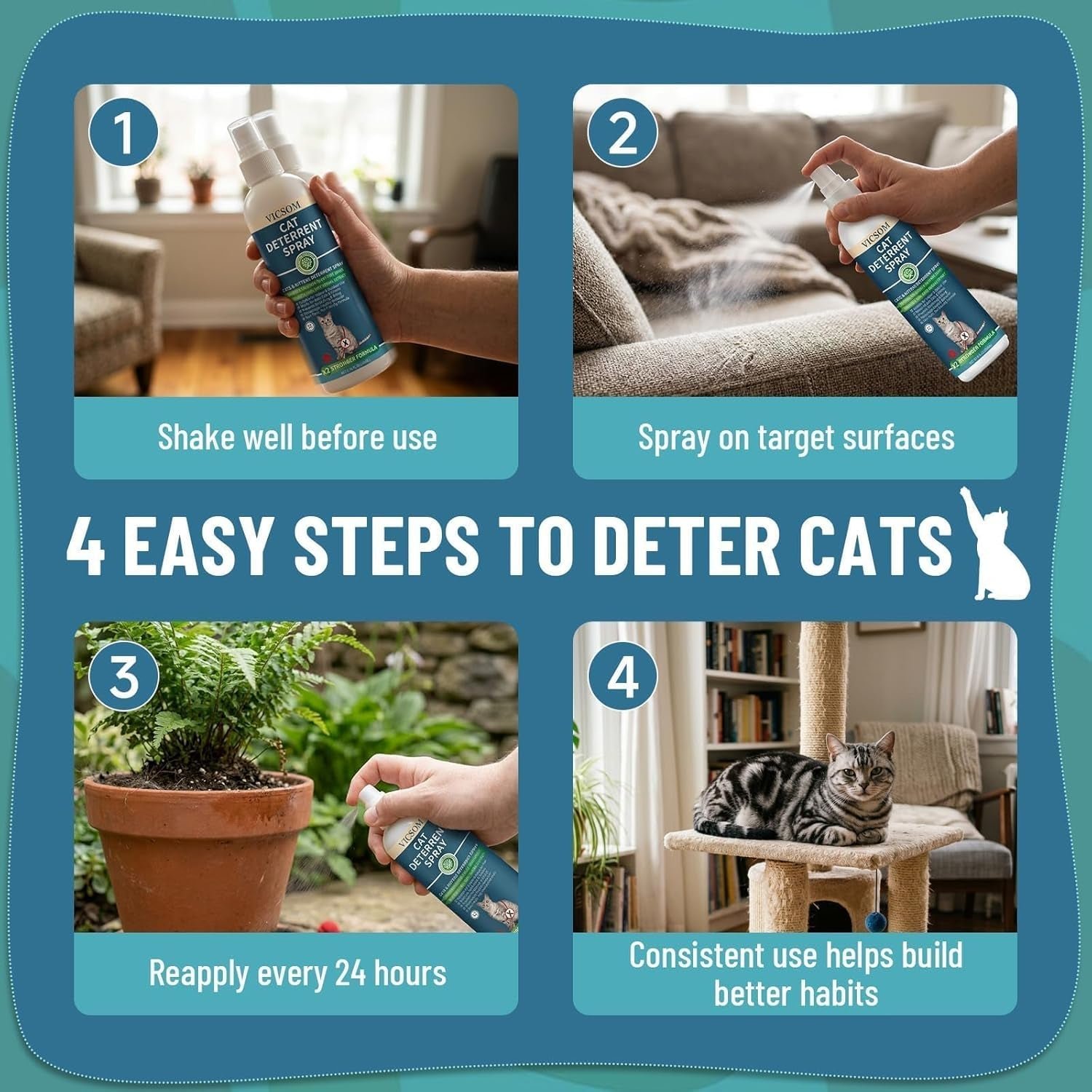 Cat Deterrent Spray for Furniture Scratching
