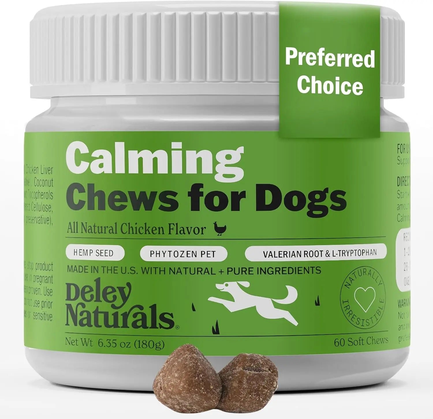 Calming Chews for Dogs, Vet-Reviewed Anxiety Support Treats, Hemp-Free