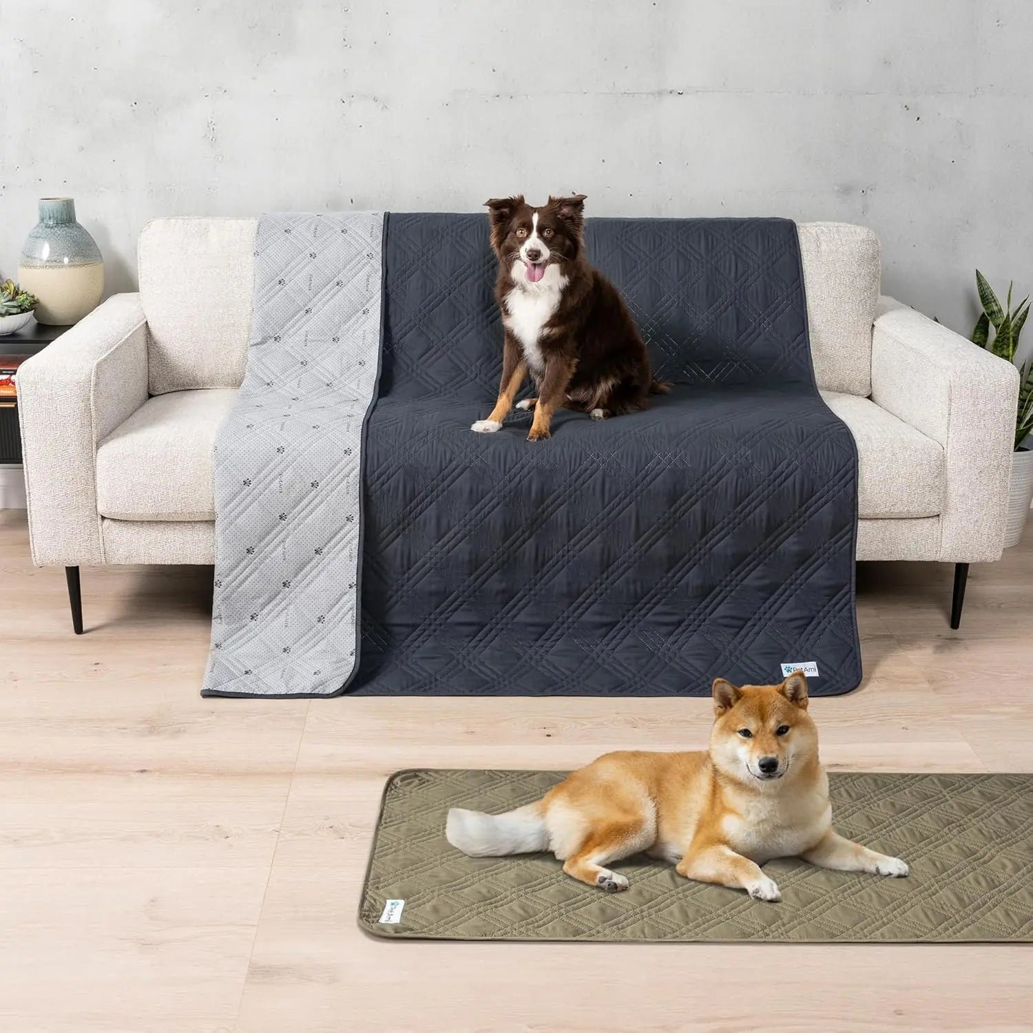Waterproof Reversible Couch Cover — Pet-Proof, Washable