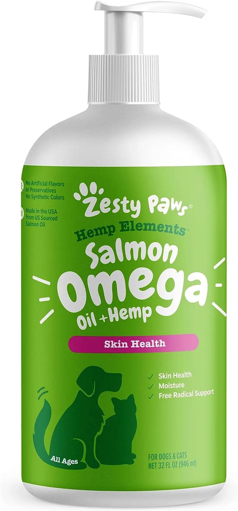 Zesty Paws Wild Alaskan Omega-3 Oil 8.5 oz — Skin & Coat