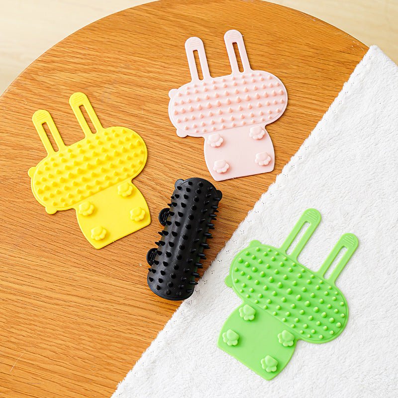 Self-Cleaning Wall Corner Cat Scratcher & Grooming Brush