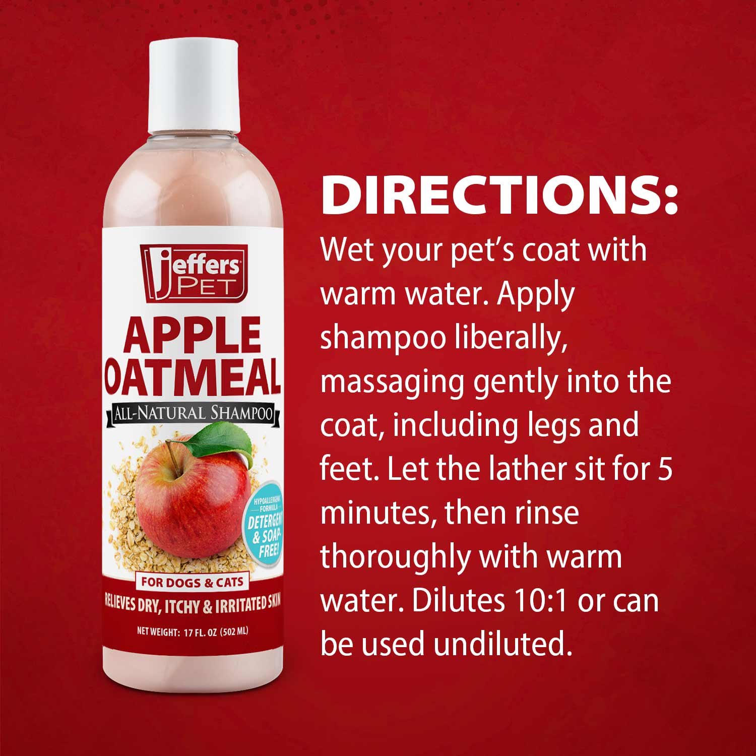 Apple Oatmeal Hypoallergenic Shampoo for Dogs & Cats