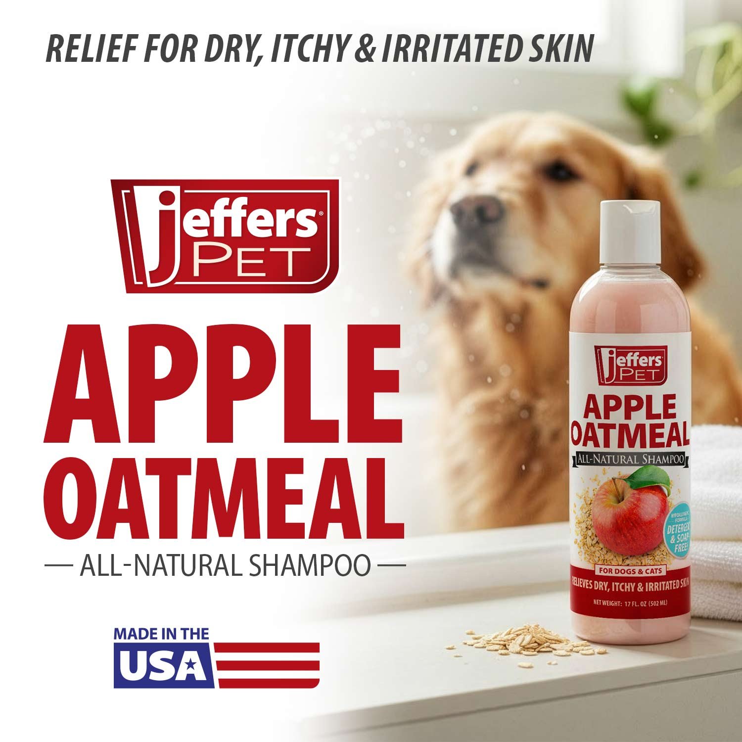 Apple Oatmeal Hypoallergenic Shampoo for Dogs & Cats