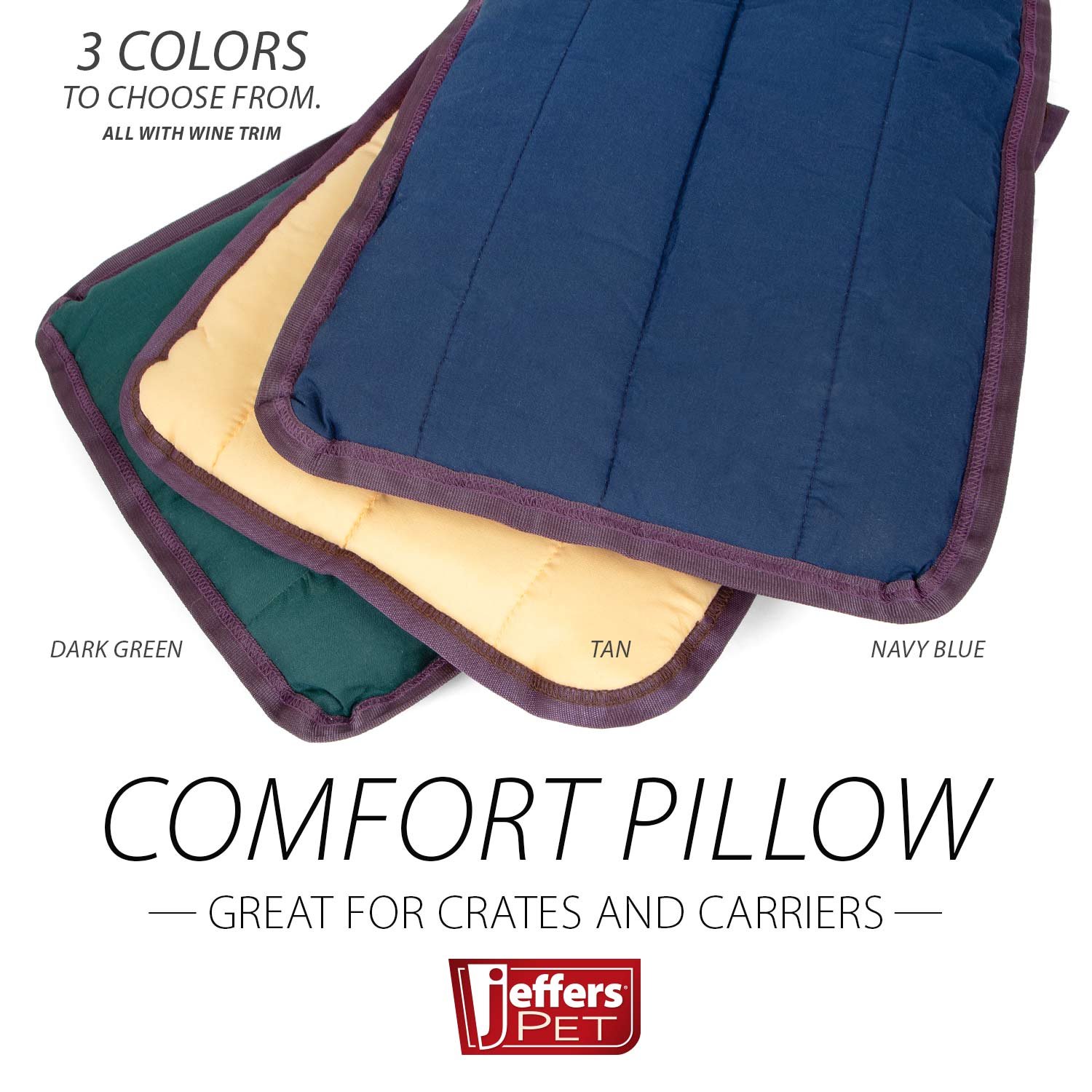 Jeffers Washable Comfy Dog Pillow for Crates & Carriers